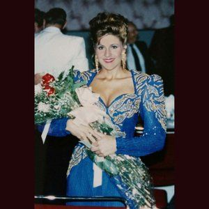 Claire's Collection Gown - Royal Blue & Gold